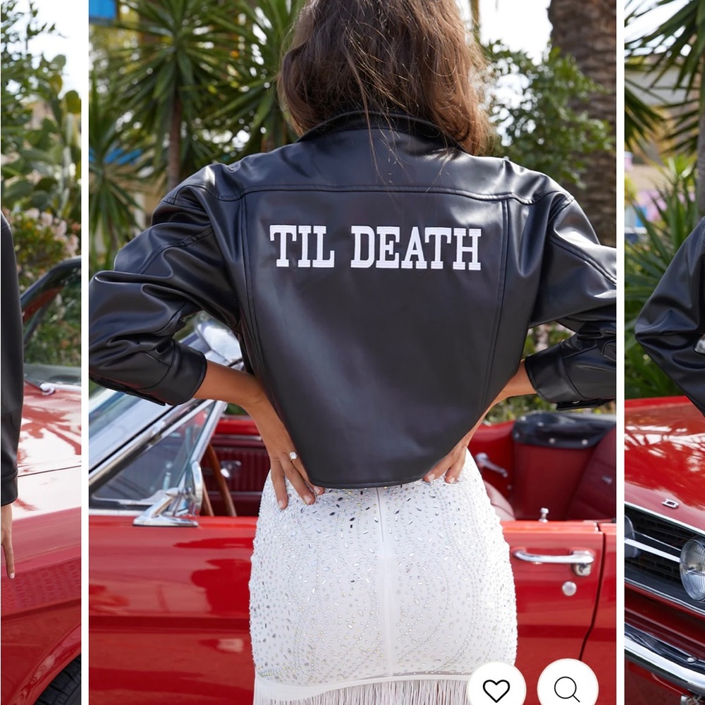 NEVER WORN 12th Tribe Til Death Faux Leather Jacket